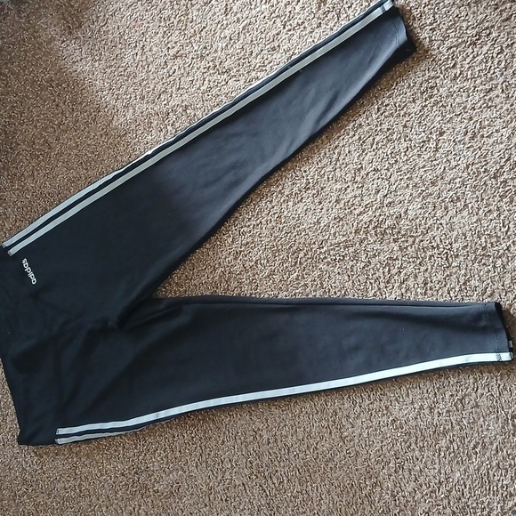 Adidas black and white athletic leggings size large - Picture 3 of 12